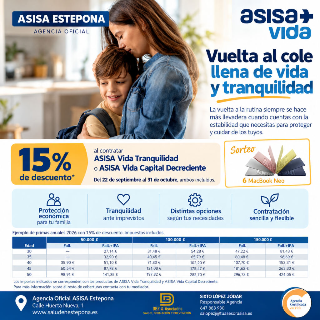 Seguro de vida ASISA en Estepona | Campaña ASISA Vida
